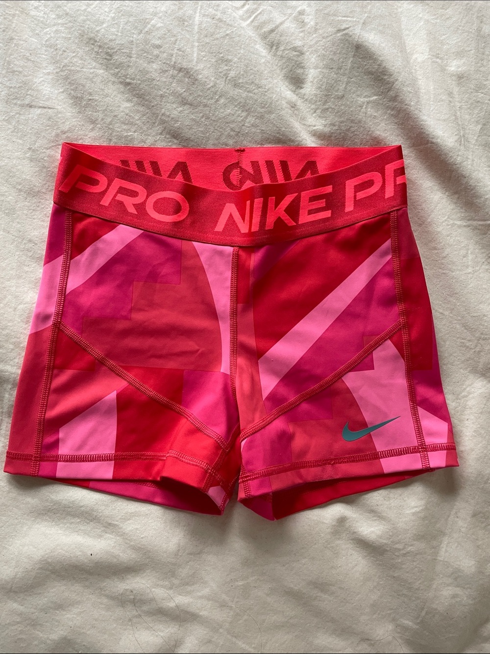 Nike Women's Hot Pink & Magenta Pro Athletic Shorts